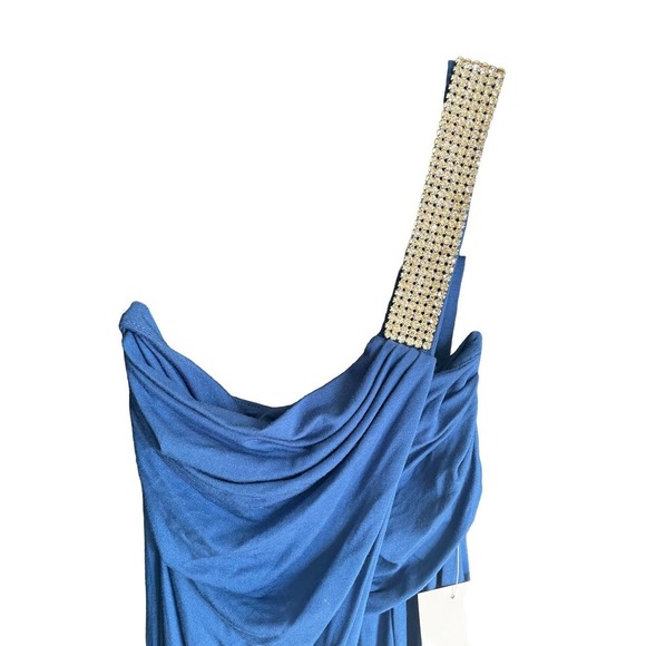 NWT Tart Collection Womens One Shoulder Draped Mini Dress Size XS Blue - Picture 3 of 6